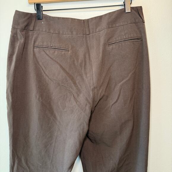 Zac & Rachel Women's Straight Leg Dress Pants Brown Size Short 12 - Picture 5 of 6